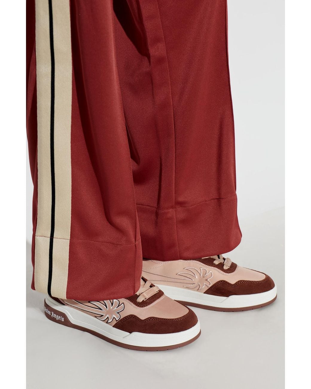 Palm Angels Brown 'Palm Tennis' Low-Top Sneakers
