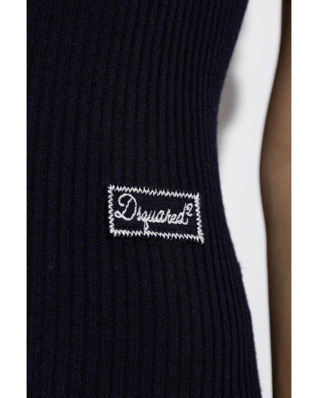 DSquared² Black Wool Dress