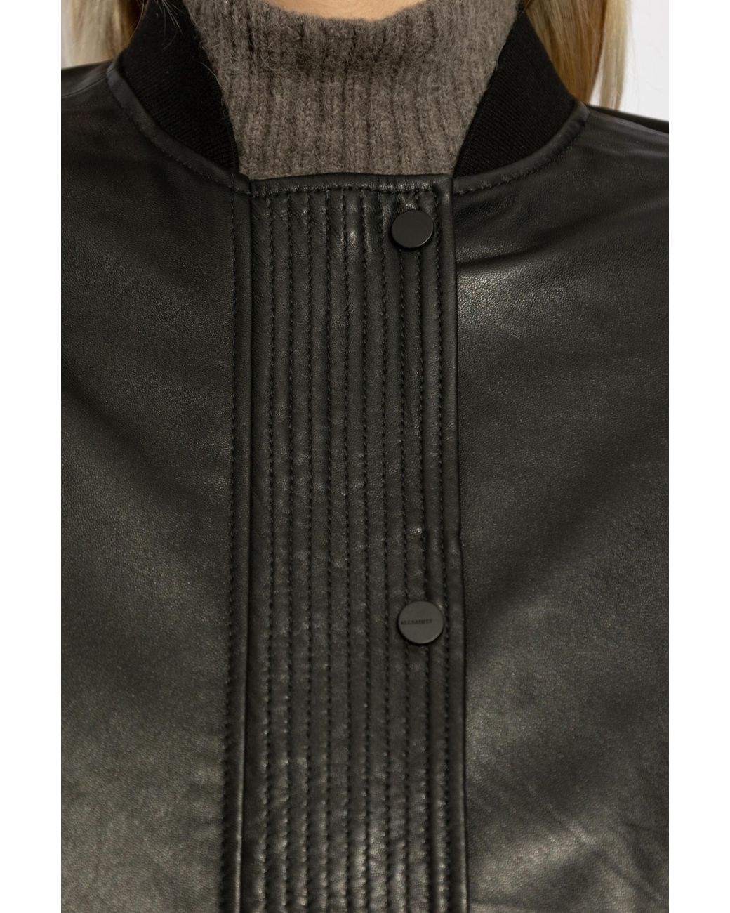 AllSaints Black Leather Jacket Sofi