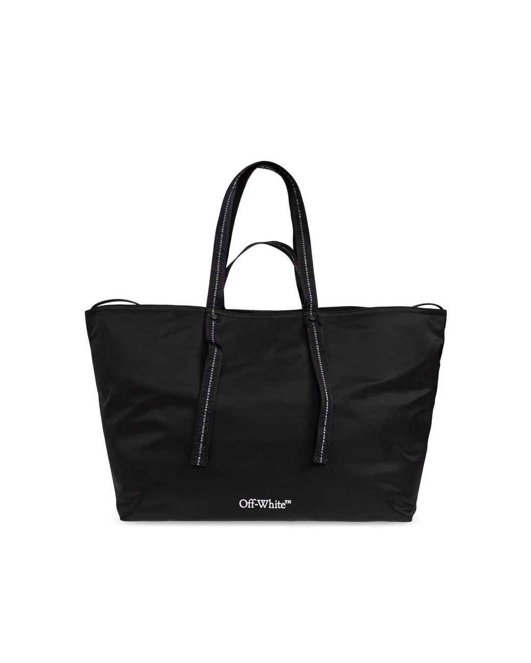 Off-White c/o Virgil Abloh Black 'Diagonal Spray' Shopper Bag for men