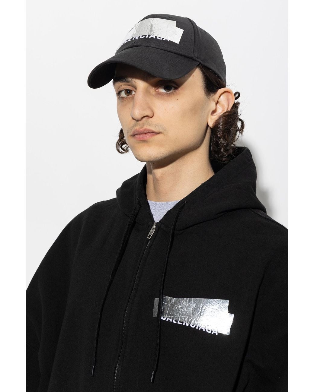 Balenciaga Black Baseball Cap for men