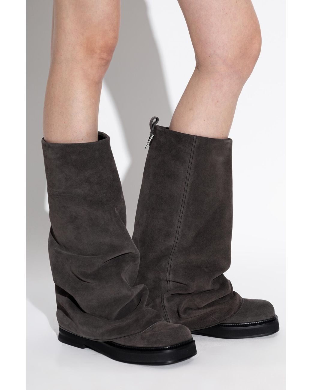 The Attico Black Platform Boots 'Robin'