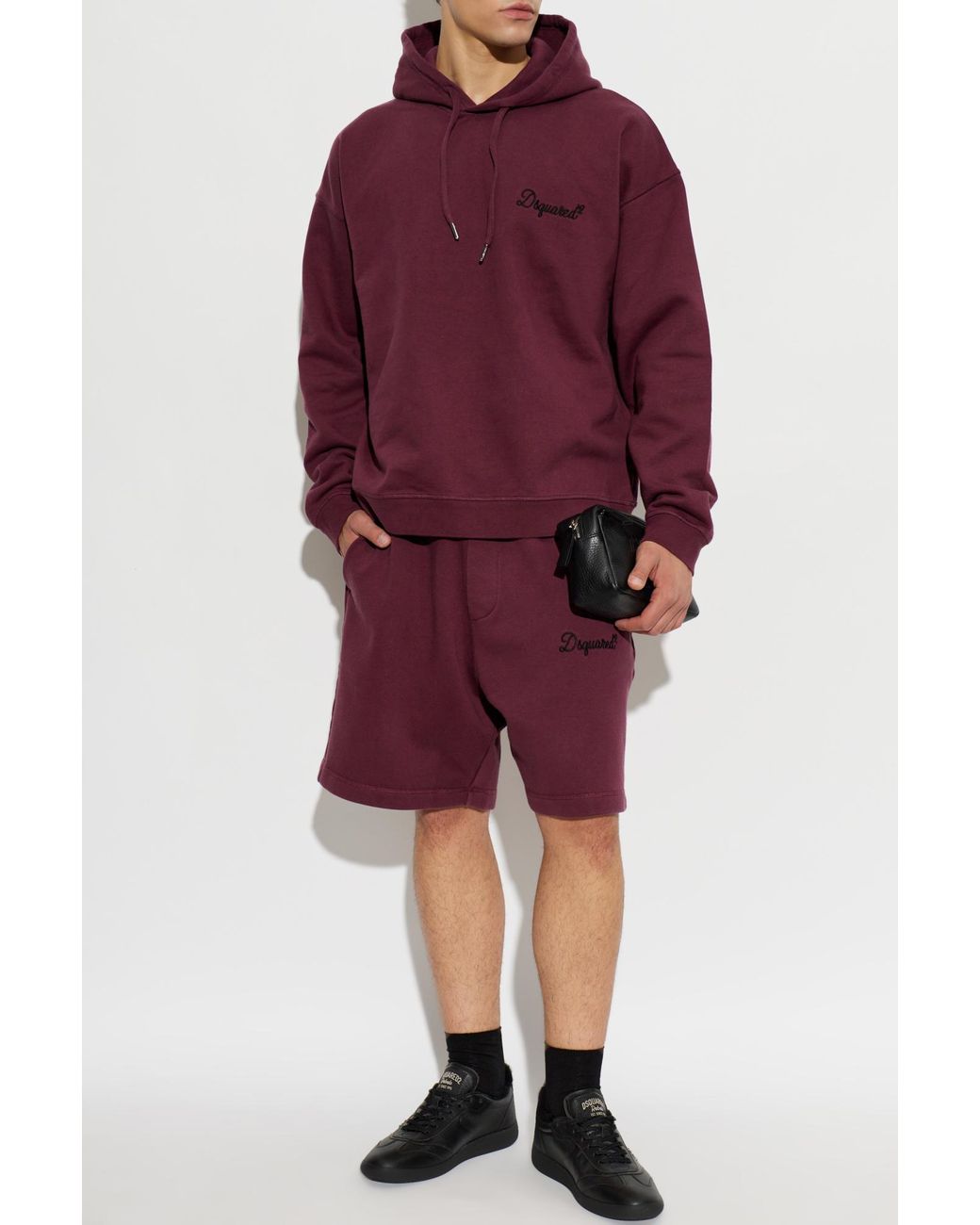 DSquared² Red Sweatshirt With Logo for men