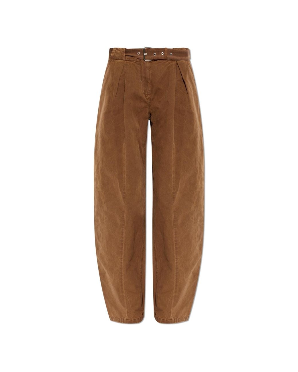 Blumarine Brown Loose-Fit Trousers With Belt