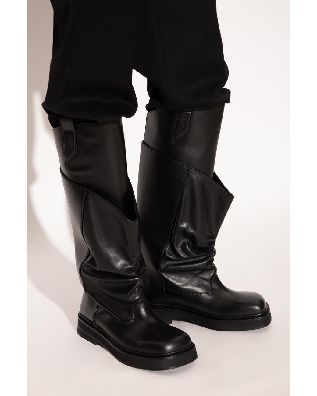 The Attico Black Platform Boots 'New Robin Passeggiata'