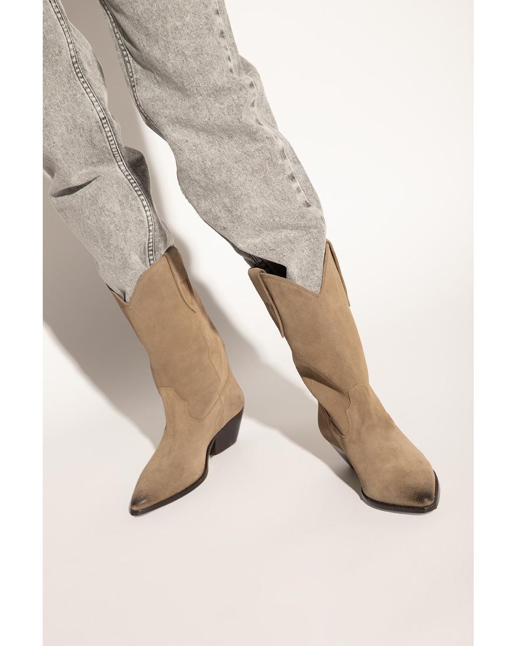 Isabel Marant Brown 'Duerto' Heeled Ankle Boots