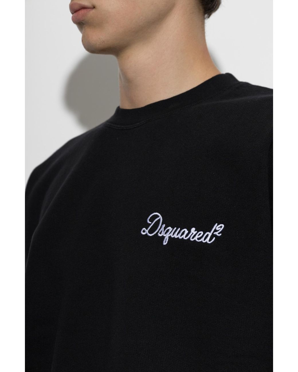 DSquared² Black Sweatshirt With Logo for men