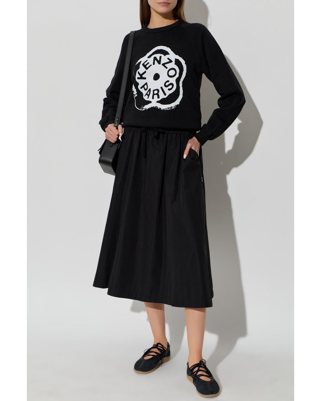 KENZO Black Skirt With Logo
