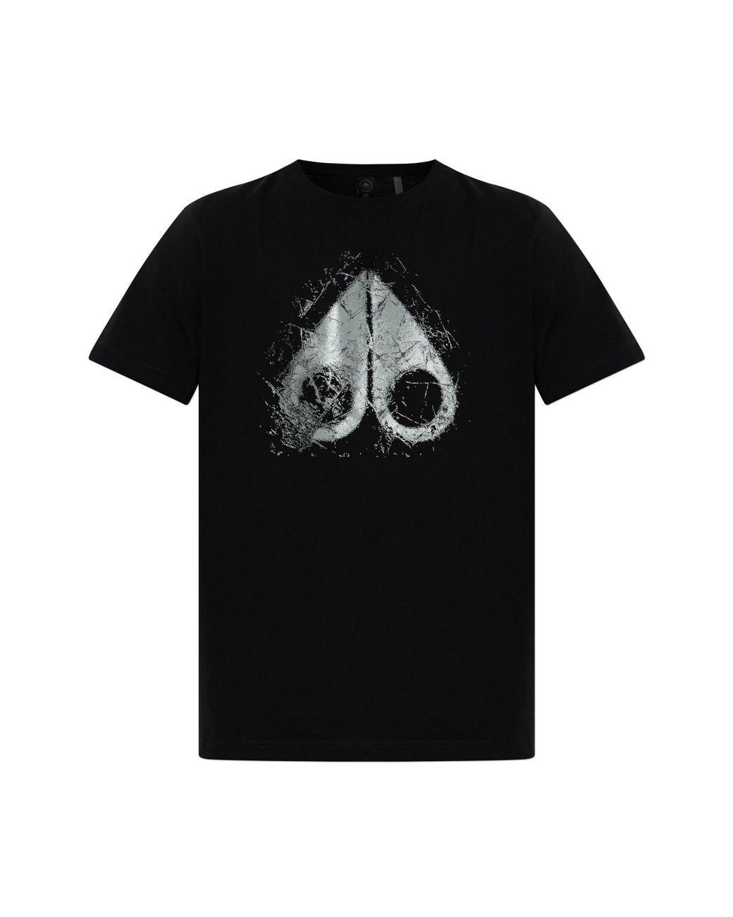 Moose Knuckles Black T-Shirt With Print for men