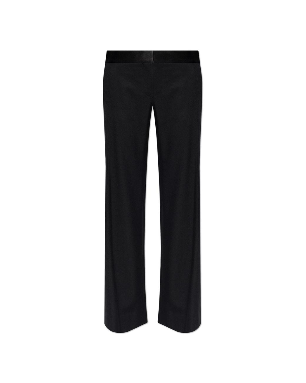 Victoria Beckham Black Trousers With Wool Finish