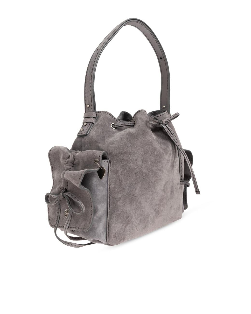 Acne Gray Suede Bag