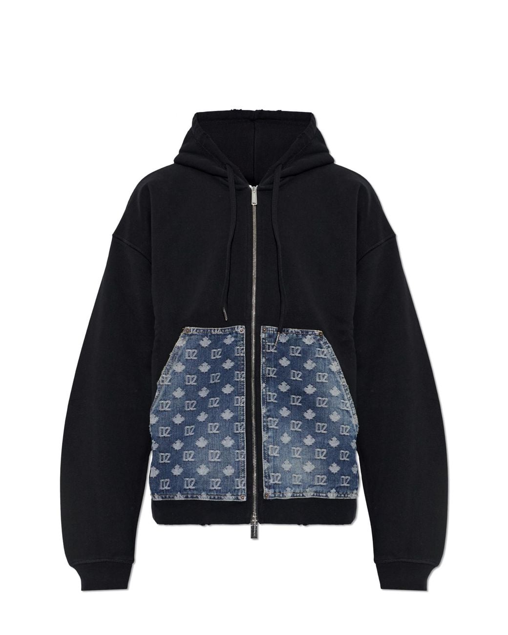 DSquared² Blue Cotton Hoodie for men