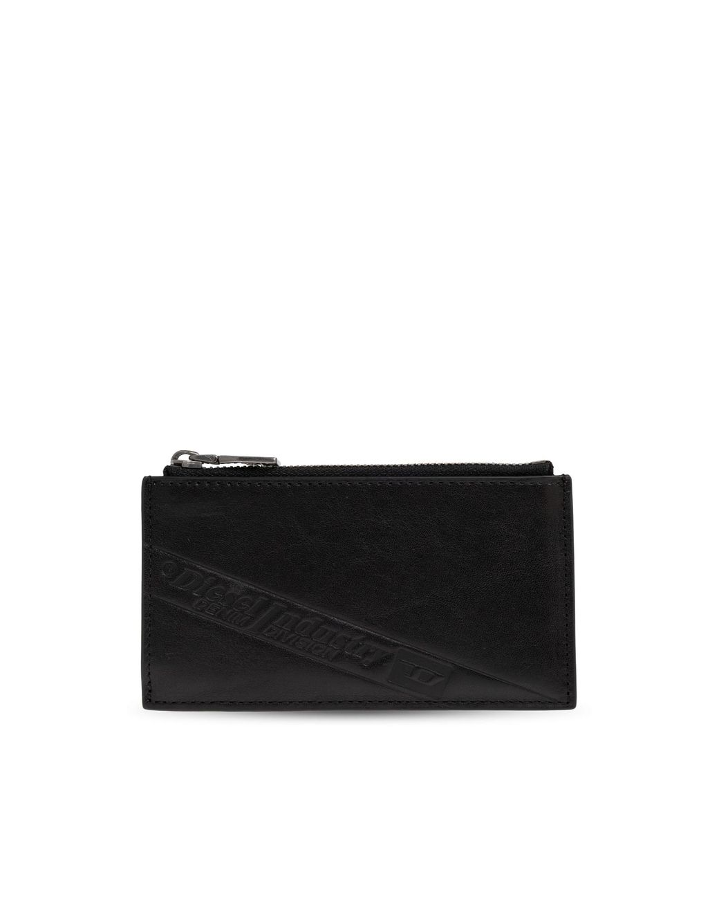 DIESEL Black Card Case 'Flag-D' for men