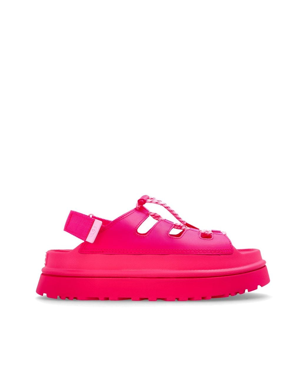 Ugg Pink Platform Sandals 'Goldenglow Toggle'