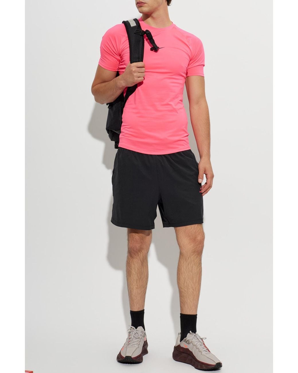 Nike Pink T-Shirt With Logo for men