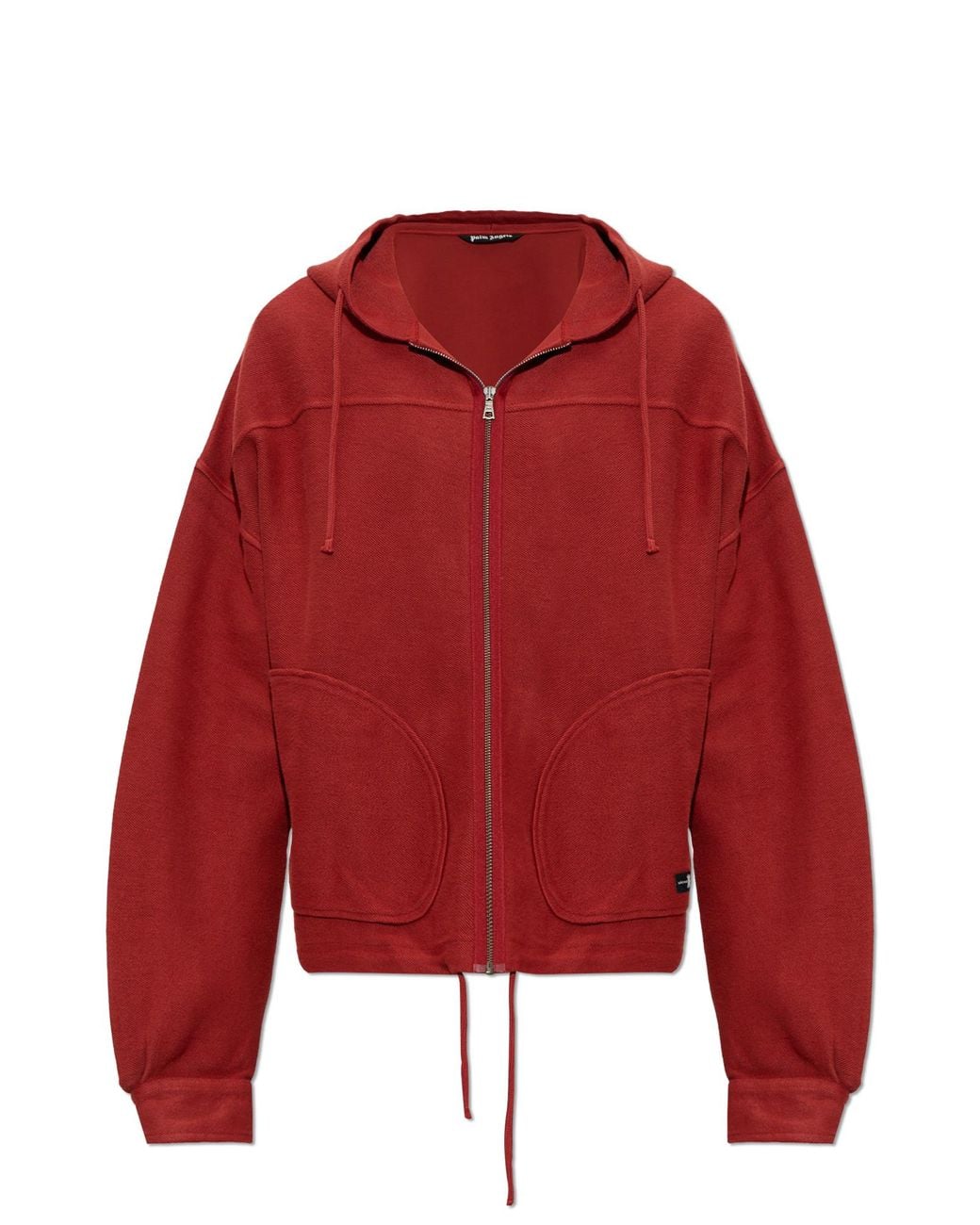 Palm Angels Red Cotton Hoodie for men