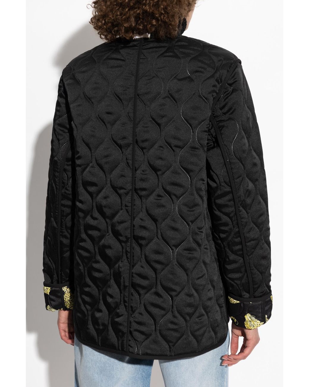 Diane von Furstenberg プリントジャケット サイズ10タグ付 Diane von Furstenberg Reversible Diamond-Quilted Animal Print