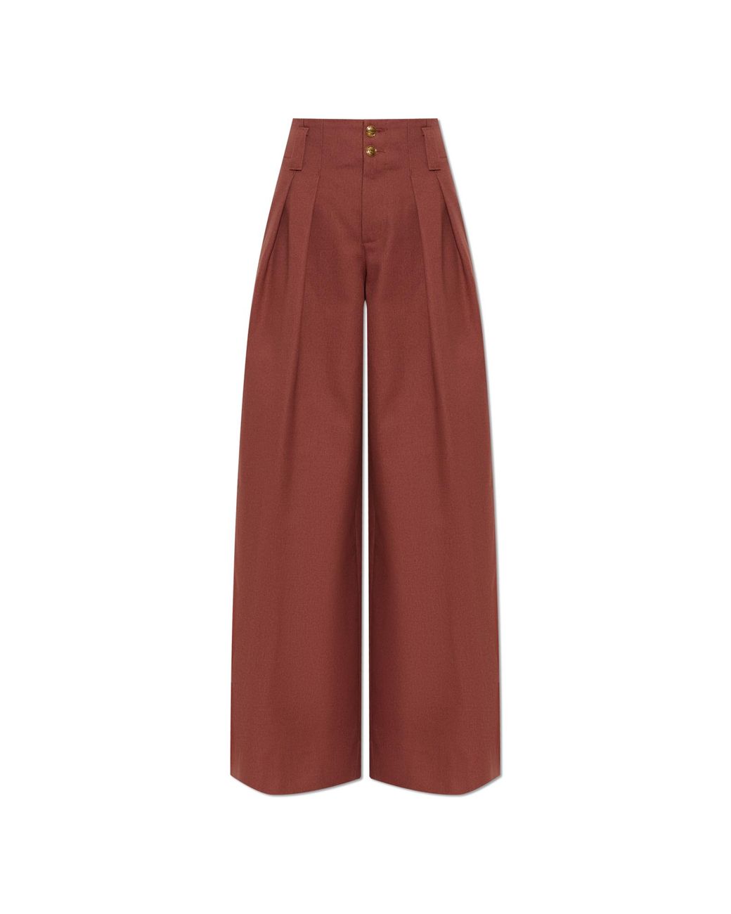 Chloé Red Wide-Leg Trousers