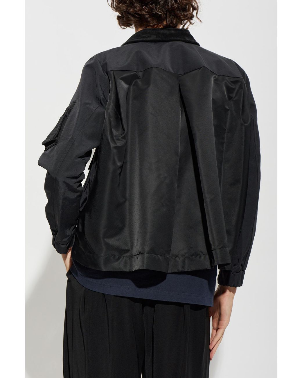 Sacai Black Jacket With Multiple Pockets