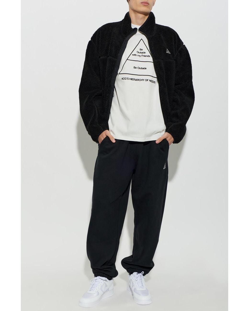 Nike Black Acg Fleece Jacket for men