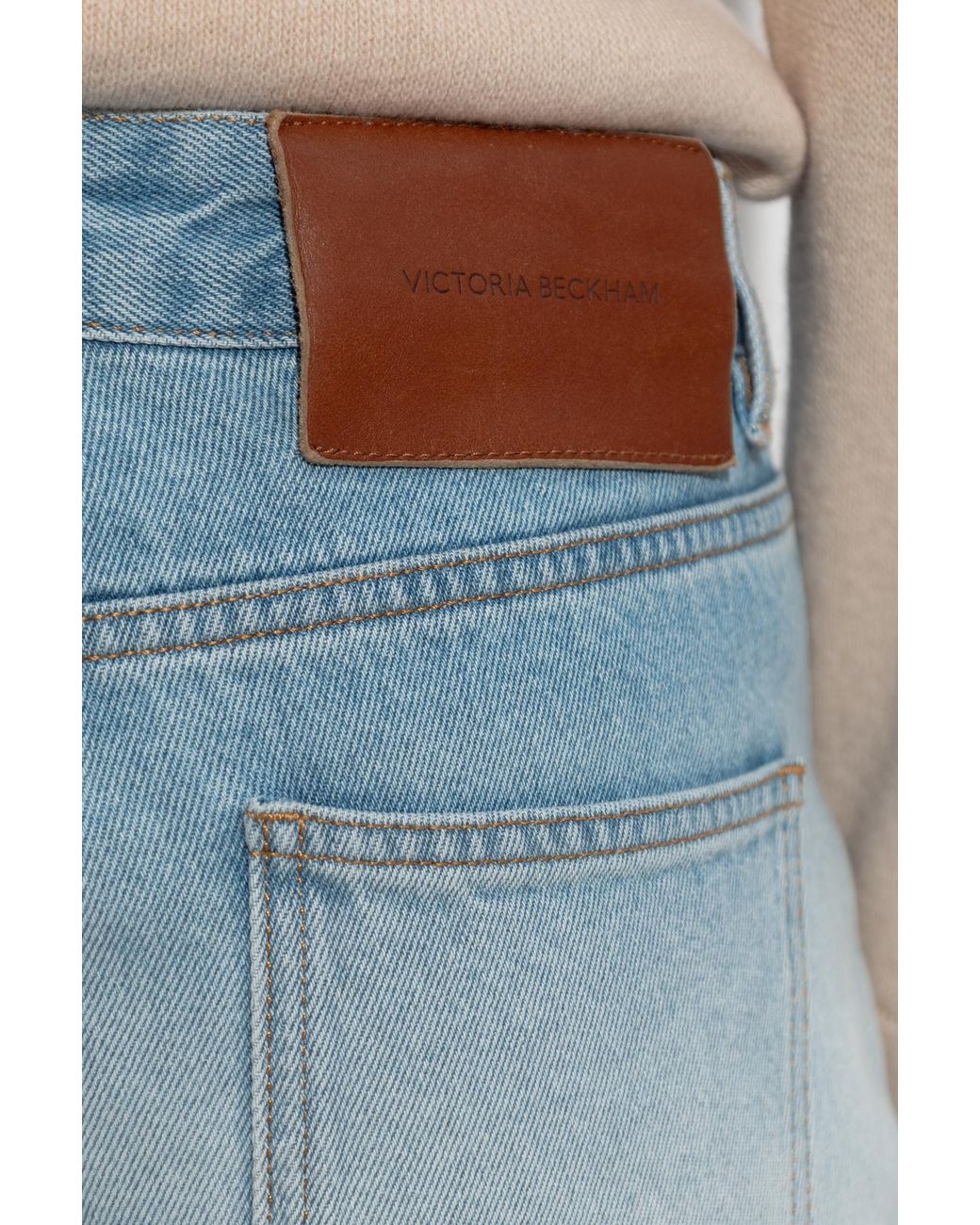 Victoria Beckham Blue Jeans With Logo