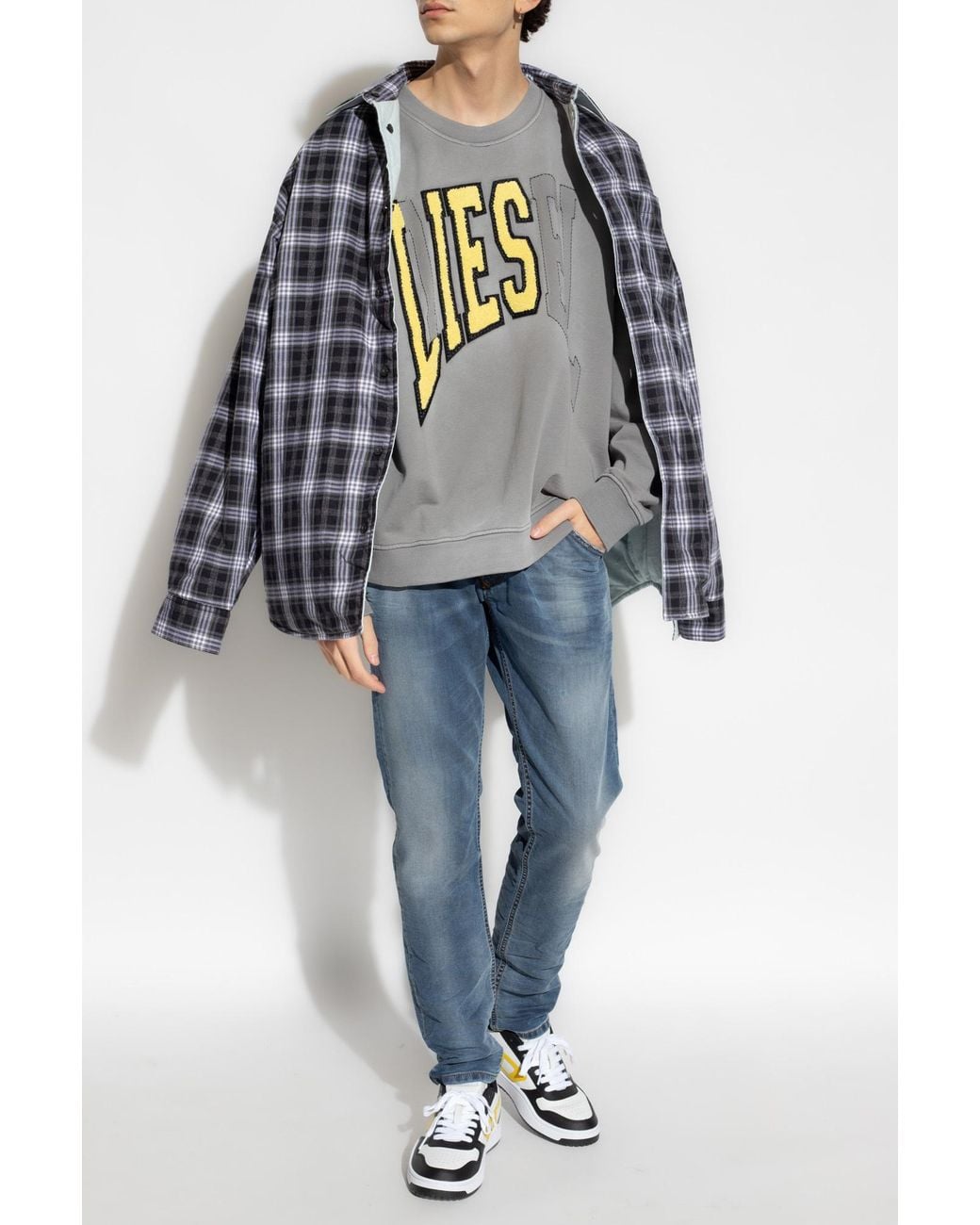 DIESEL Blue 'Krooley-E-Ne' Jeans for men