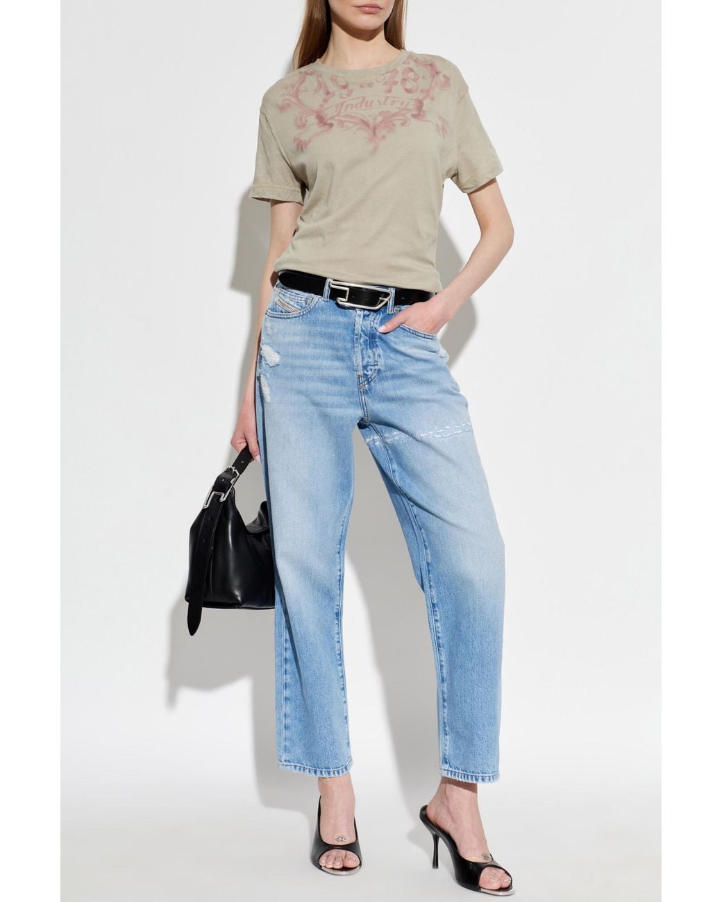 DIESEL White T-Shirt 'T-Ila-Aa5'