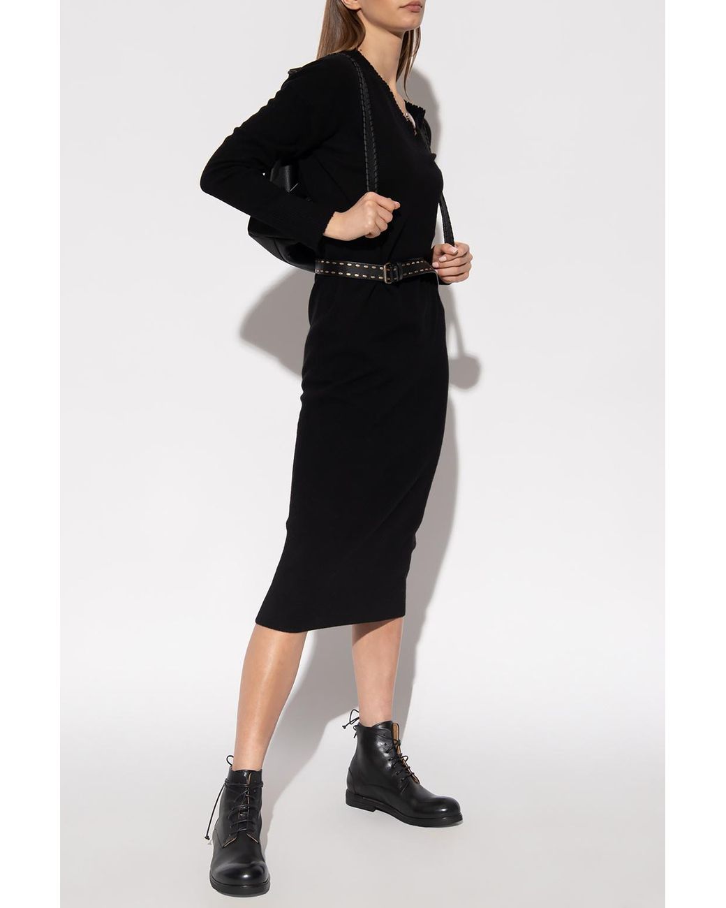 AllSaints 'britta' Cashmere Dress in Black | Lyst