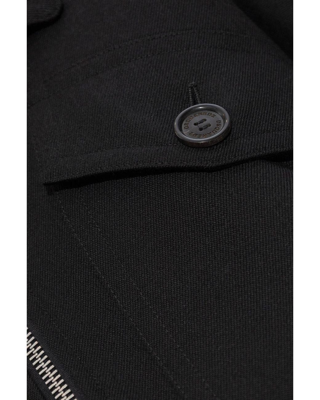 DSquared² Black Wool Jacket