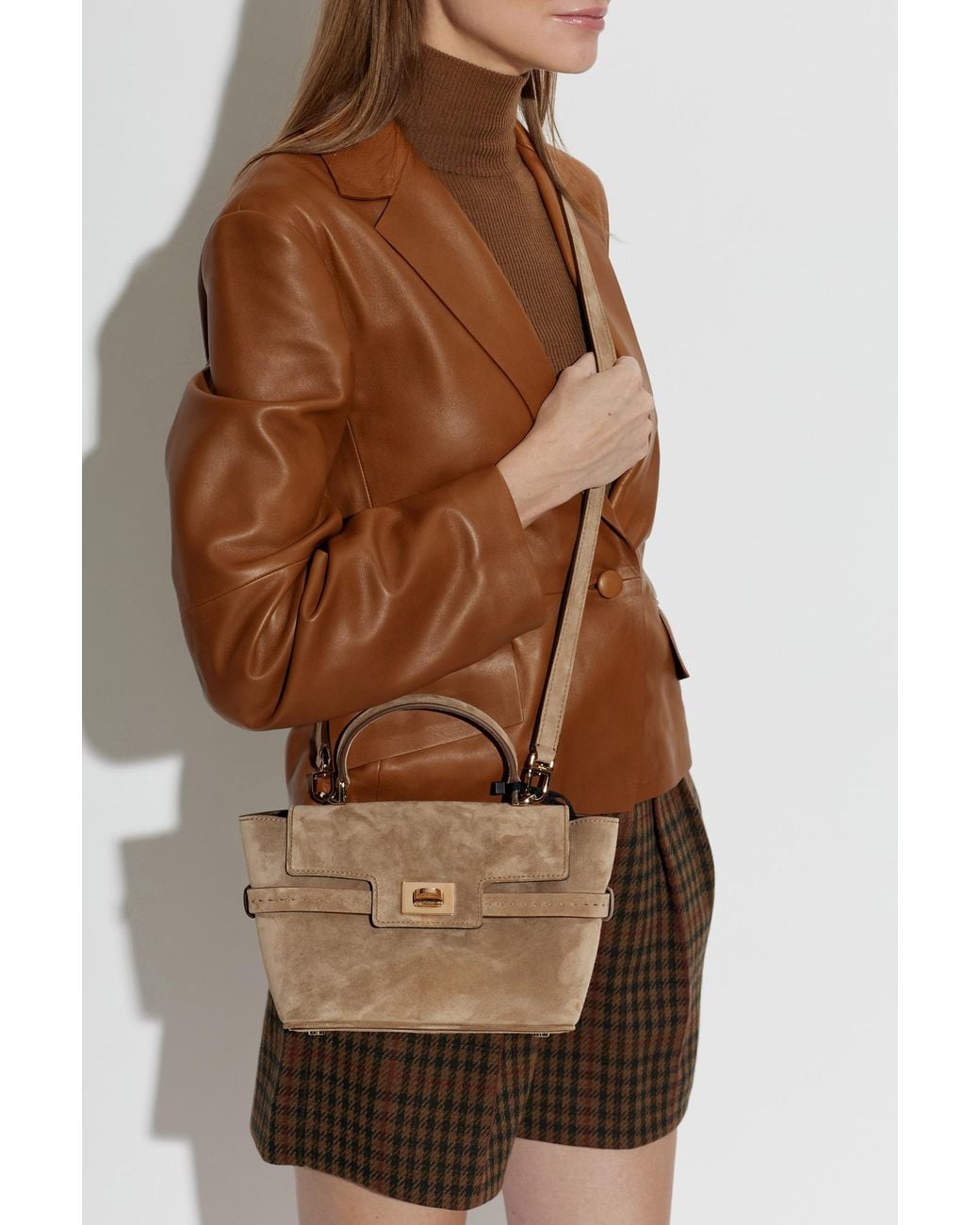 Max Mara Natural Suede 'Margaux' Bag