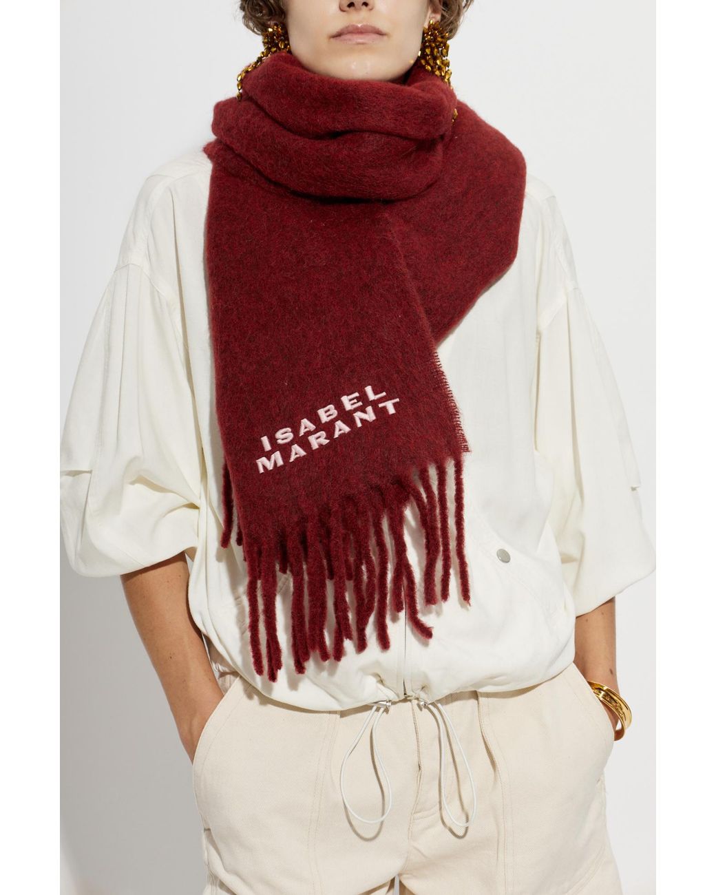 Isabel Marant Red Scarf 'Firny'