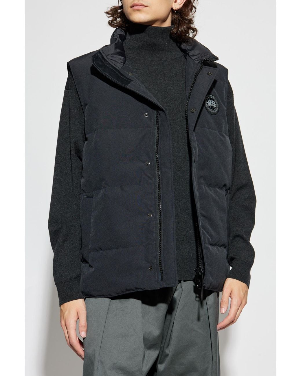 Canada Goose Black Puffer Vest 'Garson' for men