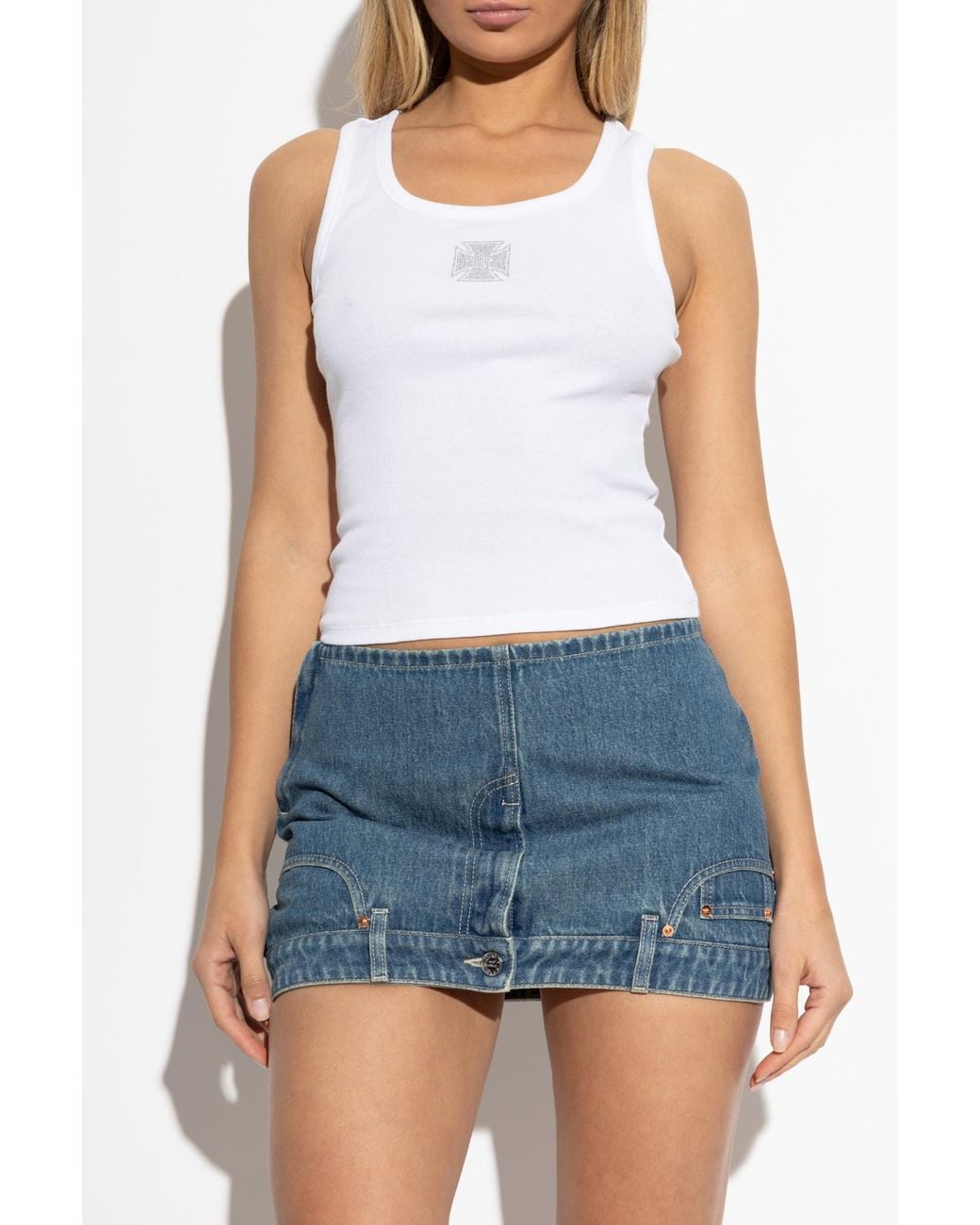 Vetements Blue Strappy Top