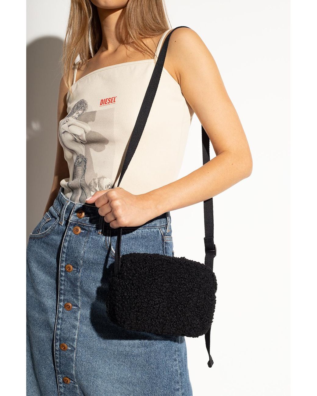 UGG janey Ii Sherpa Shoulder Bag in Black Lyst
