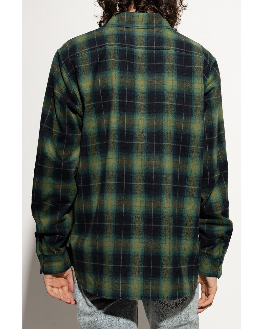 Saint Laurent Checked Shirt in Green for Men | Lyst