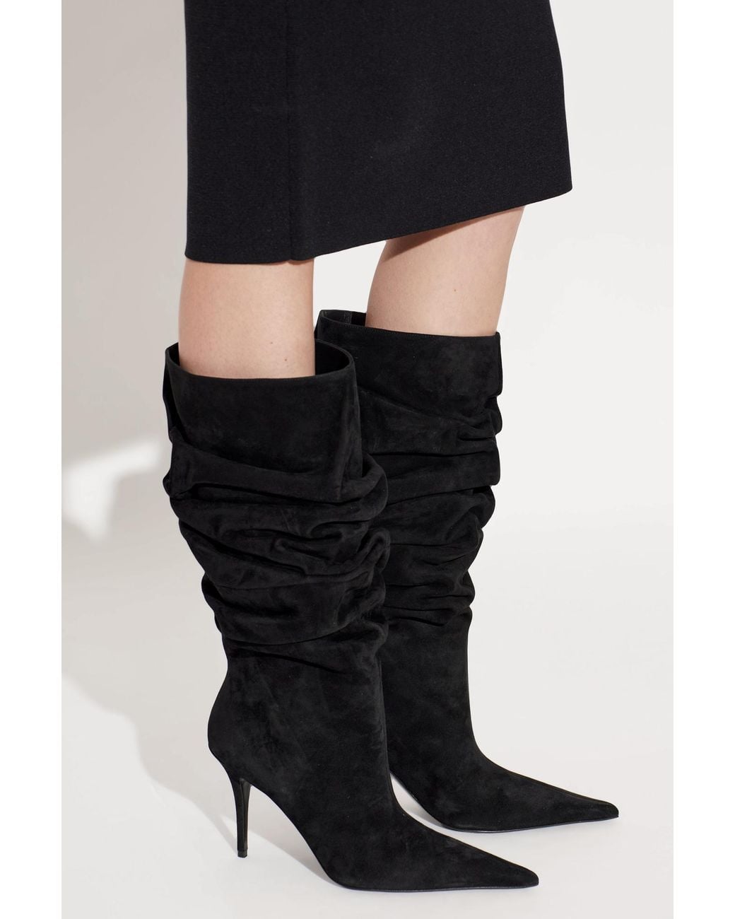 AMINA MUADDI Black Heeled Boots 'Anok'