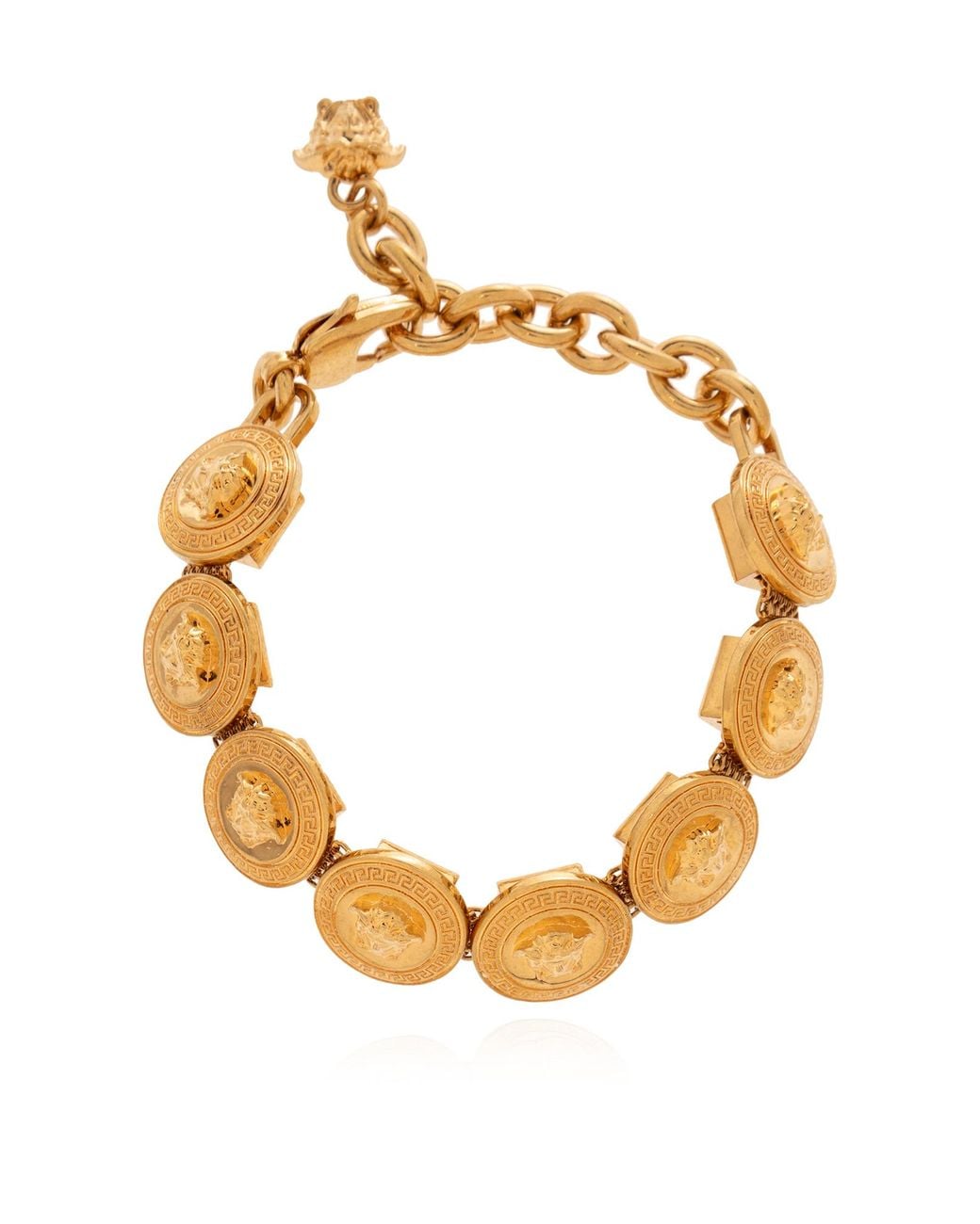 Versace Metallic Bracelet With Medusa Face