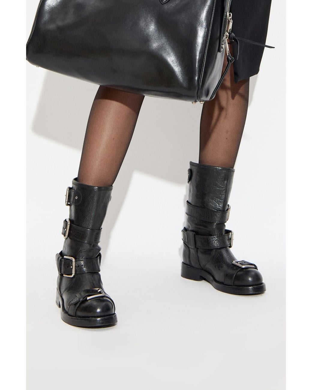 Dolce & Gabbana Black Leather Ankle Boots