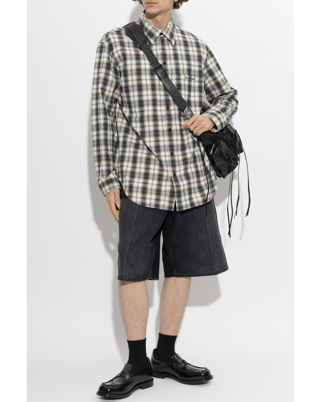 Balenciaga White Shirt With Embroidered Logo for men