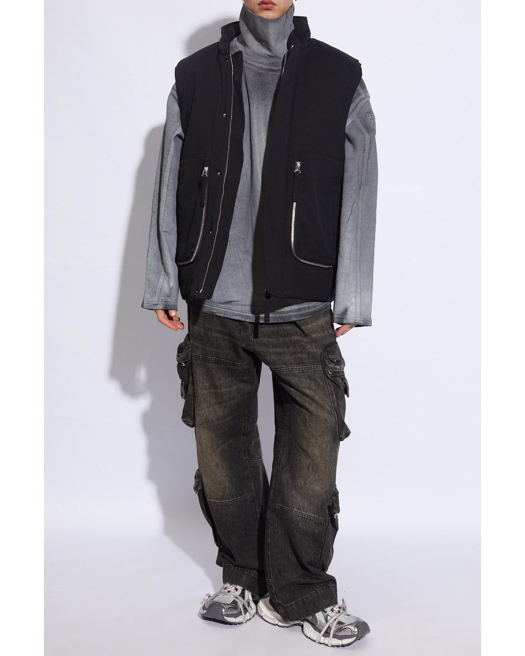 DIESEL 'd-fish-cargo-s' Jeans, in Black for Men | Lyst
