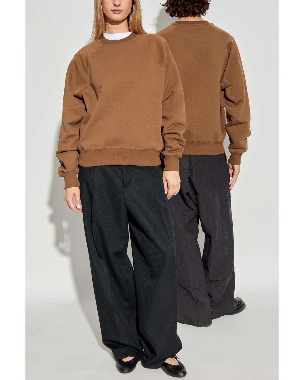 AMI Brown Sweatshirt With Logo