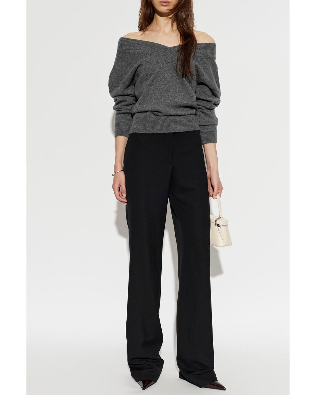 Tom Ford Gray Cashmere V-Neck Sweater