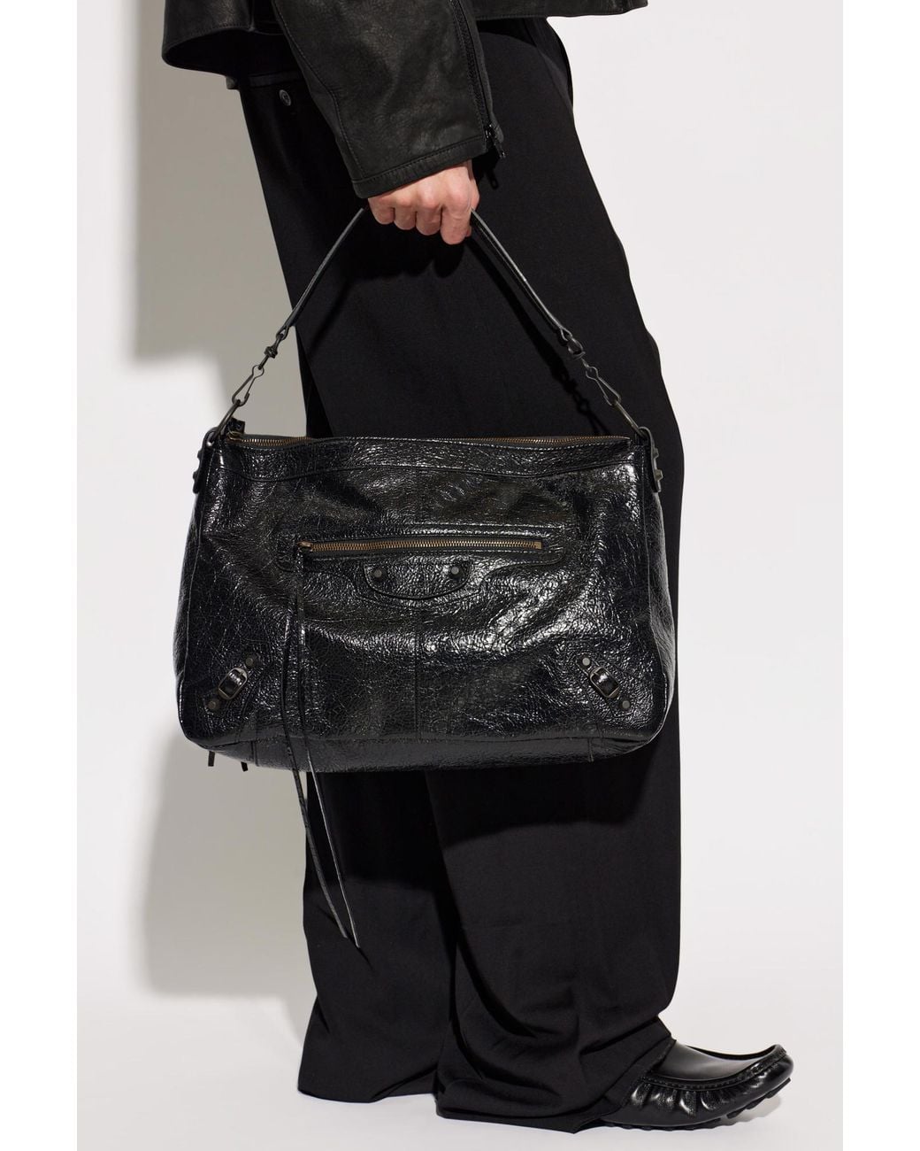 Balenciaga Black Bag 'Le City Moto Medium' for men