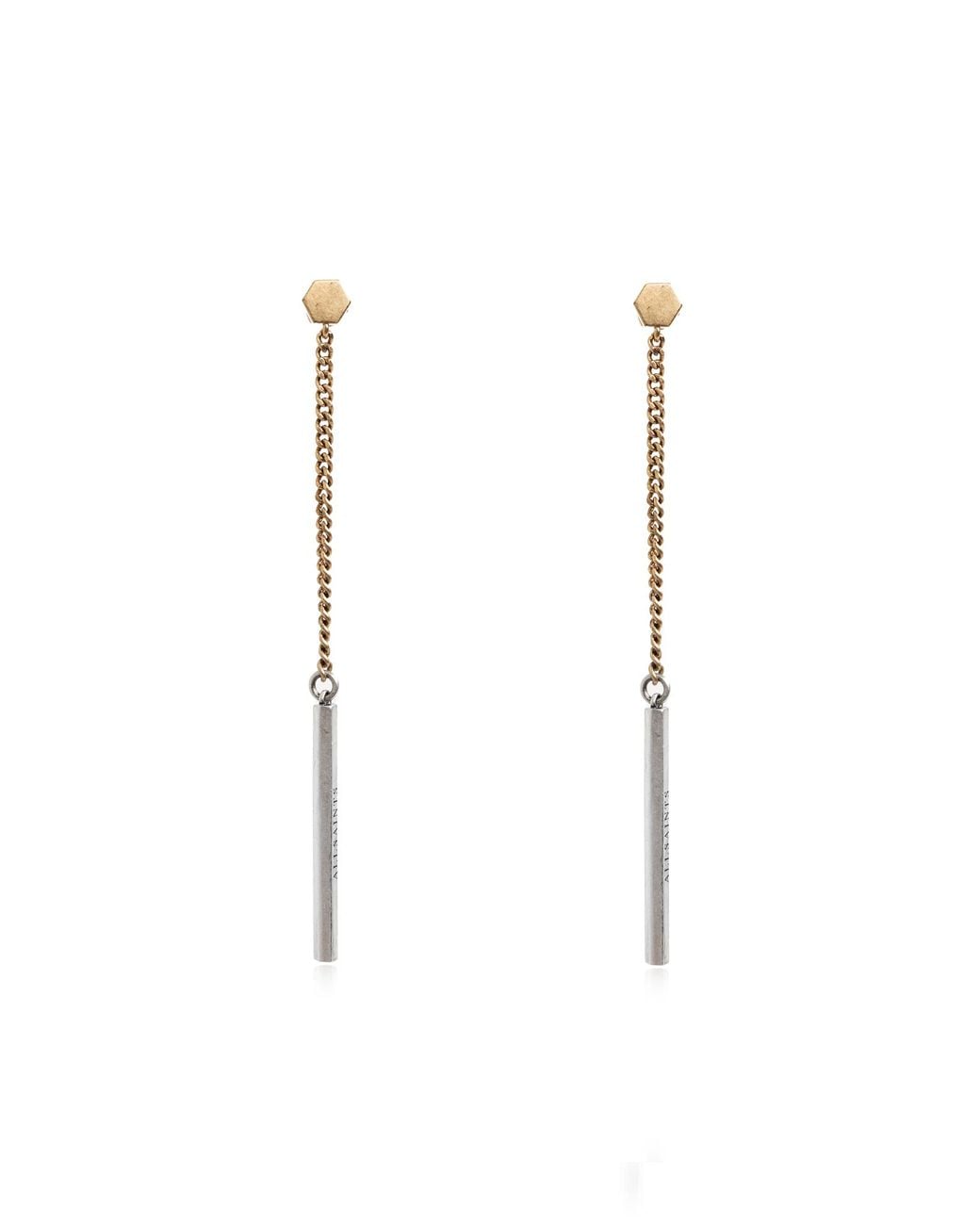AllSaints White Earrings With Pendants