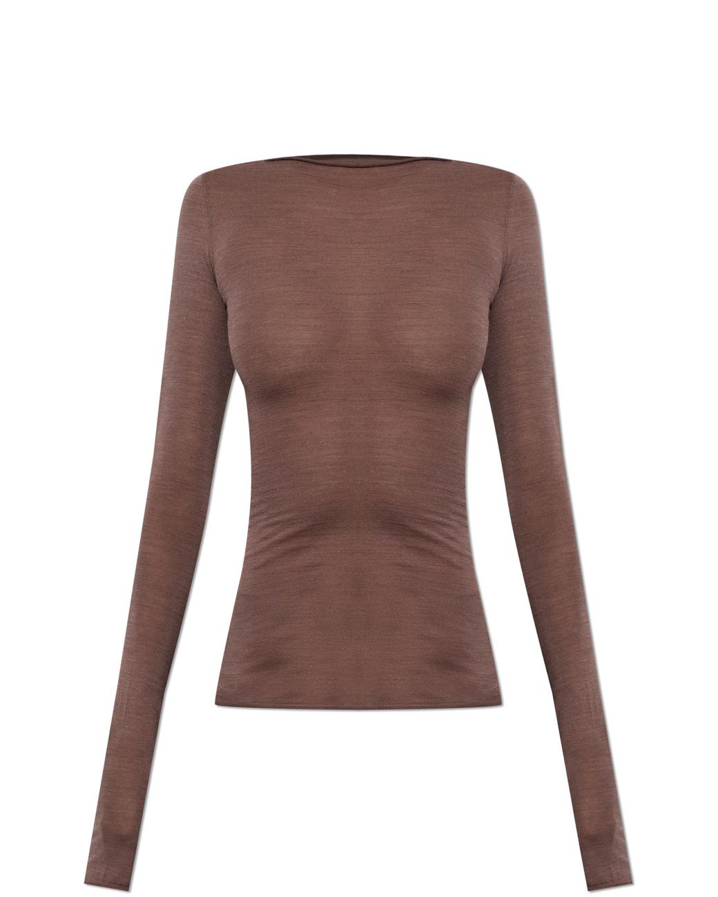 Rick Owens Brown Long Sleeve Top