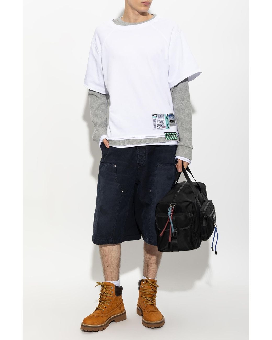 DSquared² White Cargo Shorts for men