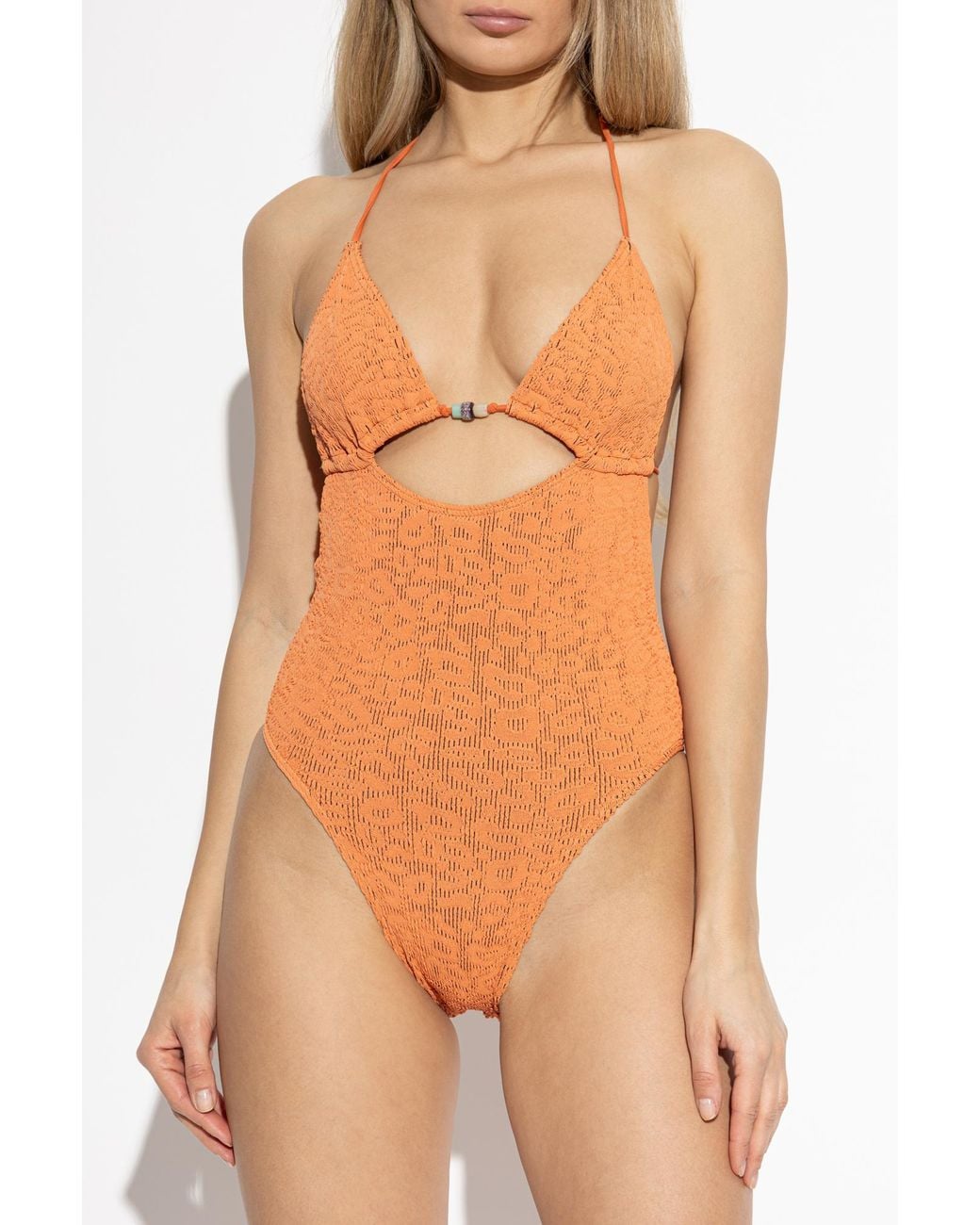 Bondeye Orange One-Piece Swimsuit "Beaded"