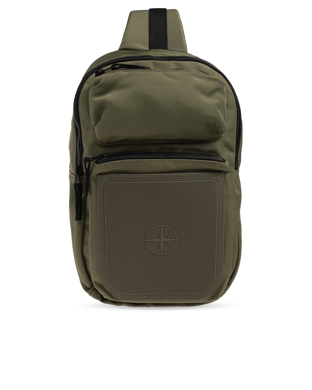 Stone Island Green One-Shoulder Backpack for men