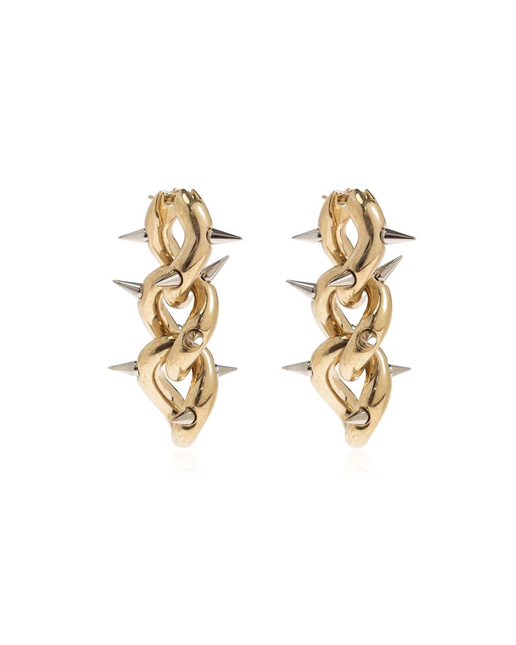 Acne Metallic Earrings With Decorative Spikes
