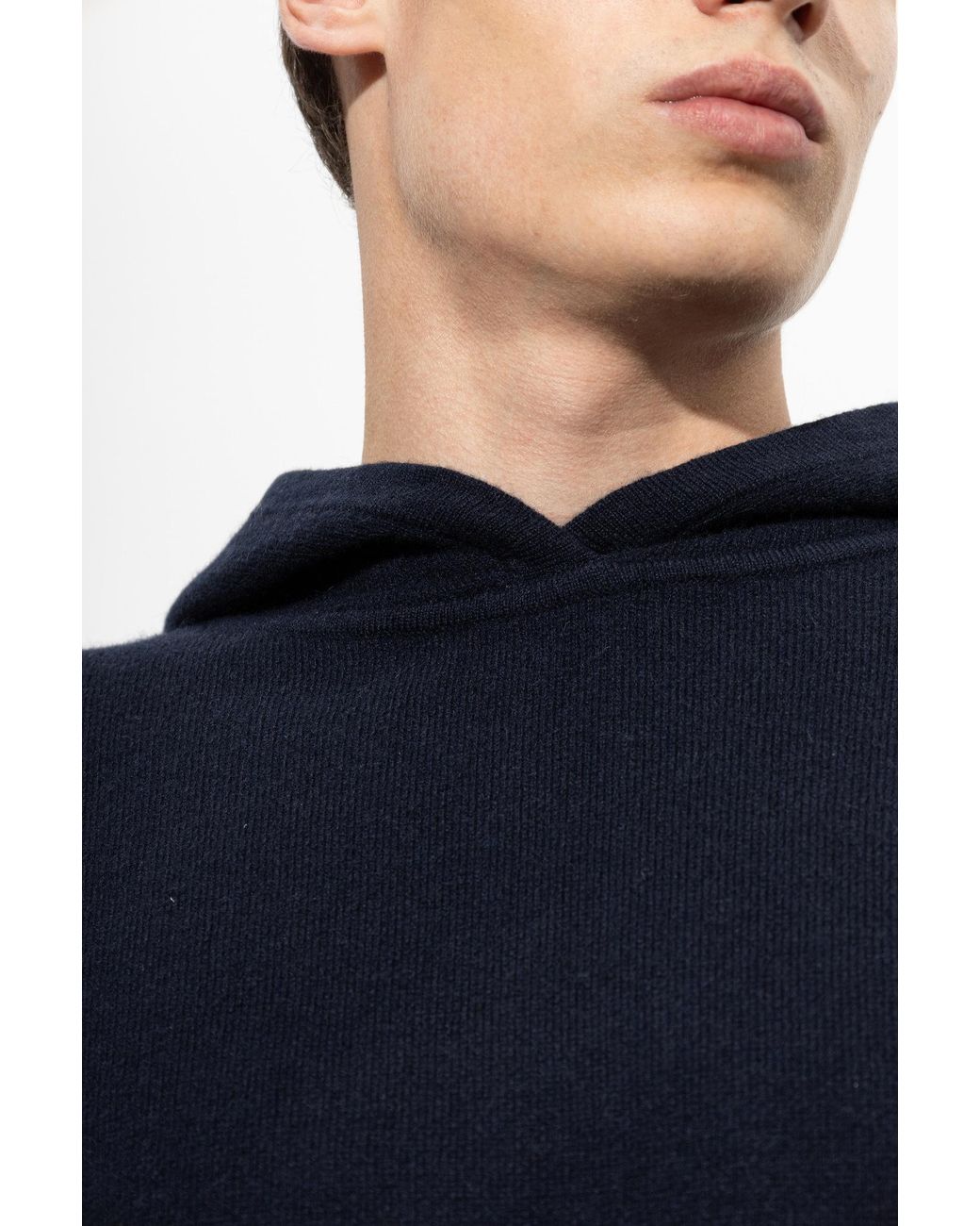 Acne Blue Cashmere Hoodie for men
